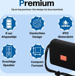 Phreeze Clip On Bluetooth Speaker - Draadloze Speaker Klein - IPX 4 Waterdicht - Mini Smart Speaker - Zwart — thumbnail 2