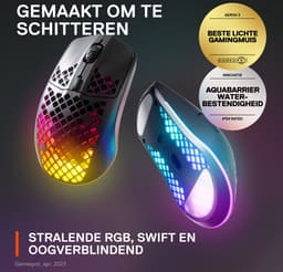SteelSeries Aerox 3 2022 Edition Draadloze Gaming Muis - Zwart — thumbnail 3