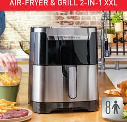 Moulinex Easy Fry & Grill XXL Enkel Vrijstaand Heteluchtfriteuse Zwart, Roestvrijstaal — thumbnail 2