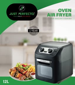 Just Perfecto 12-in-1 Airfryer Oven XXL 12l - 1800W - Inclusief 7 Accessoires - RVS - Heteluchtfriteuse Oven - 12 Programmas - Braden, Grillen, Bakken, Roosteren én Frituren En Meer - Ideaal Kerst En Nieuwjaar geschenk! — thumbnail 12