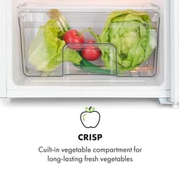 Klarstein Spitzbergen – Koelkast, energie-efficiëntieklasse E, vriesvak, ZestfulART-design: beschrijfbare deur inclusief marker, 2 deurvakken, wit, 90 liter — thumbnail 5
