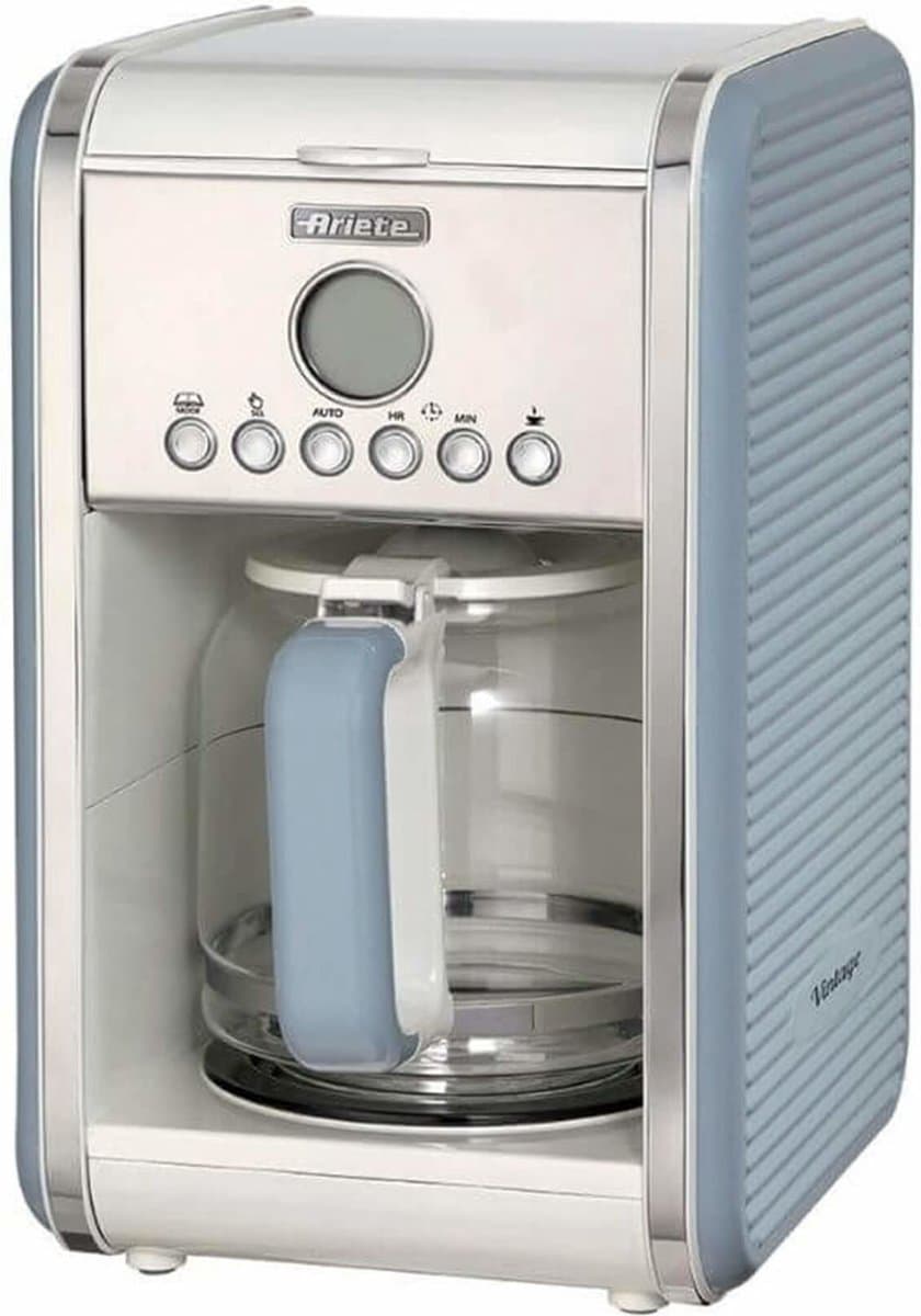 Ariete 1342/05 - Vintage koffiezetter - tot 12 kops - 24 uurs timer - warmhoudplaat - Blauw — afbeelding 1