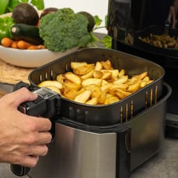 TZS First Austria Airfryer - Heteluchtfriteuse - 5L - 1700W - 80ºC tot 200ºC - Digital Touchscreen - Zwart — thumbnail 6