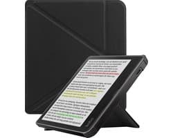 Hoes Geschikt voor Kobo Libra Colour - E-reader Bescherm Hoesje Case Sleep Cover Trifold - Hoes Geschikt voor Kobo Libra Colour Hoesje - Zwart
