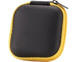 Oortjes Opberg Hoesje | Case | Etui | Organizer | Voor Het Opbergen Van Oordopjes En Laadkabels | Opbergen Van Sleutels | USB | GEEL