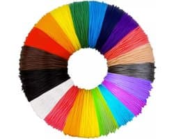 100M | 3D Pen Filament / Navulling PLA 20x5M – Tekenen en Knutselen Navulling voor Kinderen TekenPen – 3D Knutselpakket met Vullingen - Starterspakket