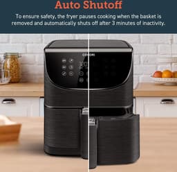 Cosori CP158-AF-RXW Airfryer – 5.5 l – 1700 W – Anti-aanbaklaag – BPA-vrij – Met display – Timerfunctie – Oververhittingsbeveiliging — thumbnail 17