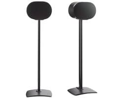 Sanus WSSE32-B2 fixed speaker stand - luidsprekerstandaard - optimale luisterhoogte - kabelbeheer - geschikt voor Sonos ERA 300 - 2 stuks (paar) - Zwart