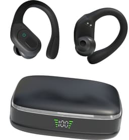 Audrax® Sport Pro Draadloze Sport Oordopjes - Met Siliconen Oorhaak - 75 uur Speeltijd - Ruisonderdrukking - Waterbestendig - Bluetooth Oordopjes - Sport Oortjes - Geschikt voor Apple en Android - Zwart — thumbnail 1