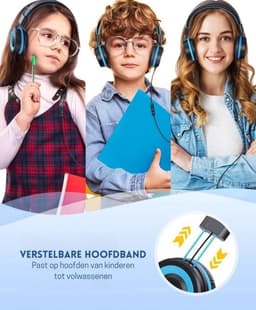 Intelectro Kinderheadset - Veilig, Comfortabel & Meeslepend Geluid voor Jonge Kinderen - Begrensd Volume - Verstelbare Pasvorm - Opvouwbaar Ontwerp - Lichtgewicht en Stijlvol - Blauw/Zwart - Levering Sneller dan Aangegeven! — thumbnail 5