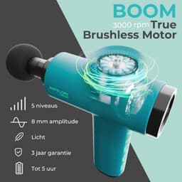 Compact Massagepistool met 4 Opzetstukken voor Ontspanning en Regeneratie - Krachtige Triggerpointmassage met 5 Intensiteitsniveaus — thumbnail 3