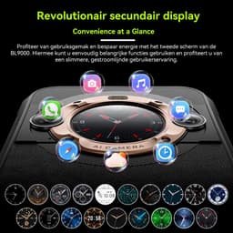Blackview BL9000 - Robuuste Smartphone - 5G - 24GB RAM - 512GB - 120Hz 6.78'' FHD - 8800mAh/120W - 50MP+50MP - IP68 Waterdicht - 1.32" Achterkant Dsiplay - NFC - GPS - Goud — thumbnail 9