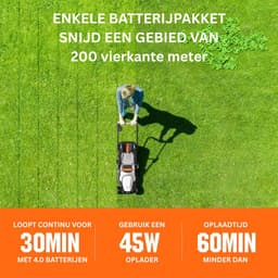 Grastrimmers met Accu - Kantenmaaier Elektrisch - Grasmaaier — thumbnail 4