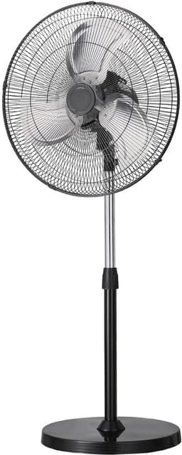 Industriële Staande Ventilator, 570 mm, 90 Graden Oscillatie, In Hoogte Verstelbaar met 3 Snelheden, Krachtige Ventilator voor Woonkamer, Thuis en Kantoor, Zwart — thumbnail 4