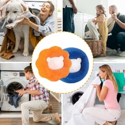8-delige wasmachine haarvanger, huisdierhaarverwijderaar voor het verwijderen van haren van huisdieren en het verzamelen van honden-, katten- en pluisharen in de wasmachine. — thumbnail 2