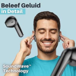 Soundtrex X-Pro Draadloze oordopjes - Bluetooth Oordopjes - Oortjes draadloos - Earpods - LED Display - Bluetooth 5.3 - Zwart — thumbnail 2