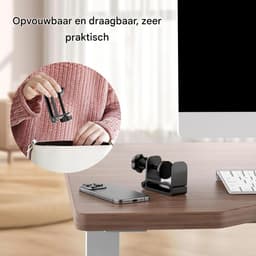 Headset houder - Koptelefoon Houder voor onder Bureau – Koptelefoon Standaard - Headset stand - Verstelbare Headset Stand – Headset Hanger - Koptelefoonhouder – Universele Koptelefoon Haak - Zwart Aluminium — thumbnail 4