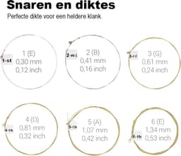 Bolke® - gitaarsnaren - nylon gitaarsnaren akoestische gitaar - plectrum - gitaar stemapparaat - gitaaraccesoires - gitaar stemmer - capo - complete set! — thumbnail 4