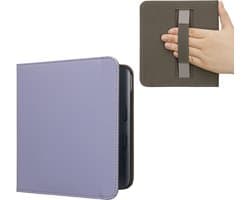 kwmobile flip cover geschikt voor Kobo Libra Colour - Case met magnetische sluiting en handvat - Hoes voor e-reader in lavendel - design