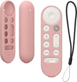 kwmobile hoes geschikt voor Google TV Streamer 4K - Siliconen anti-slip hoes voor afstandsbediening in oudroze — thumbnail 1