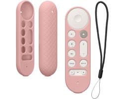 kwmobile hoes geschikt voor Google TV Streamer 4K - Siliconen anti-slip hoes voor afstandsbediening in oudroze