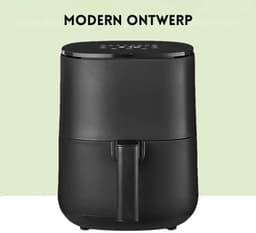 StayPowered Luchtfriteuse - Gezond en Snel Koken - Digitale Touchscreen-bediening - 8 Voorinstellingen - 5-in-1 Multikoker - Geen Voorverwarmen Nodig - Vaatwasmachinebestendig - Compact Ontwerp - Matzwart - Levering Sneller dan Aangegeven! — thumbnail 4
