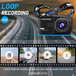 VERTREX Dashcam voor Auto 1080P Full HD - Voor en Achter - Dash cams - Nachtvisie - G-Sensor - 170° Wijdhoeklens - 3,0" LCD - Bewegingsdetectie - Loop Recording - Incl. 32GB MicroSD Kaart — thumbnail 3