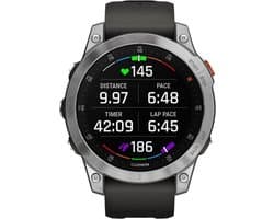 Garmin Epix Multisport Smartwatch - Helder amoled scherm - Geavanceerde GPS tracker - Multisport - 10ATM waterdicht - Slate/ Stainless steel