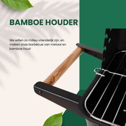 Barbecue van Rlek Online - 4x GRATIS BBQ Accessoires - BBQ - Zwarte Barbecue op Wieltjes - HOUTSKOOL BBQ — thumbnail 3