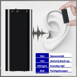 Mini Afluisterapparaat - Afluisterapparatuur - Ultra Discreet en Compact - 8GB Opslagruimte - Kwalitatieve Geluidsopname - Spy & Voice Recorder - Dictafoon — thumbnail 2