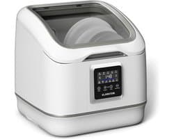 Klarstein SilentScrub tafelmodel vaatwasser - compacte en draagbare tafelmodel vaatwasser voor 3 couverts, 7 programma's en digitaal touchscreen - stille werking met 55 dB