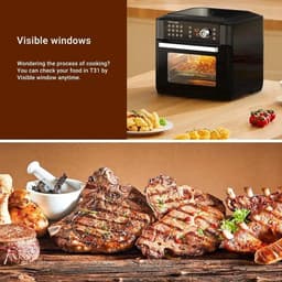Jemaison® Mini oven vrijstaand - Oven - Heteluchtfriteuse - App bestuurbaar - Zwart - 35-205°C - 15L - 1700W — thumbnail 8