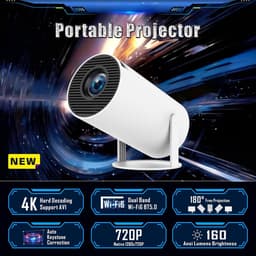 Equivera Mini Beamer - Draagbare Beamer - Beamer - Mini Beamer Projector - Projector - Mini Projector — thumbnail 3