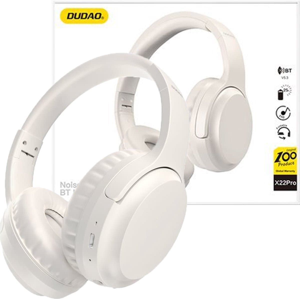 Dudao - X22Pro - draadloze ANC over-ear hoofdtelefoon - wit — afbeelding 1