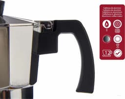 Kinvara Percolator Italiaans koffiezetapparaat - Aluminium - zilver - 650 ml - Koffiezetter — thumbnail 2
