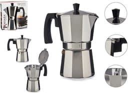 Kinvara Percolator Italiaans koffiezetter - Aluminium - zilver - 300 ml - Koffiezetter — thumbnail 4