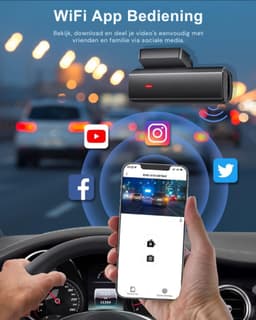 EUKI® Dashcam Voor Auto - Dashcam Auto - Dashcam Voor Auto Voor en Achter - Dashcam Auto Voor en Achter - Dashcam Voor Auto Met Wifi - Dashcam Wifi — thumbnail 2