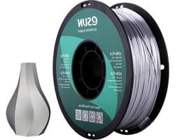Zijde Metaal PLA Filament 175mm Silky Metallic 3D Printer - Zijde Zilver - Maatnauwkeurigheid +/- 0.05mm - 1KG Spool - 3D Printing Filament - 3D Printers