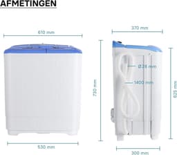 Camping Wasmachine tot 3,5 kg met Centrifugeerfunctie – Ideaal voor op de Camping — thumbnail 3