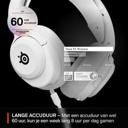 SteelSeries Arctis Nova 5X Wireless - Draadloze Gaming Headset - Wit - 100+ audio presets - 60 uur accuduur - 2.4-GHz en Bluetooth - Xbox & PC — thumbnail 4