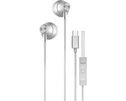 Oortjes met Draad USB C Wit 711 Geschikt voor iPhone 16 / 16 Pro / 16 Pro Max / 15 / 15 Pro / 15 Plus / 15 Pro Max - oordopjes met Draad - USB-C Aansluiting - In-Ear Oordopjes met Draad - Bedrade Oortjes