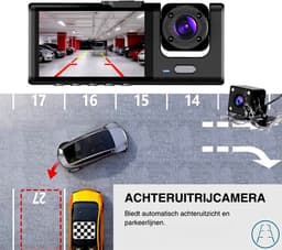 Dashcam voor auto - 170 Graden Kijkhoek - Nachtzicht - FullHD video - Wifi - Super compact - Parkeermodus — thumbnail 5