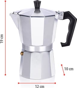 alpina Percolator - Koffiemachine 270 ML - Koffieapparaat ?10 x 19 CM - 320 GR - Koffie Maken Zonder Elektriciteit - 1 Kop Per Keer Koffie Apparaat - Ook op Gas/ Halogeen/ Keramisch - Aluminium — thumbnail 2