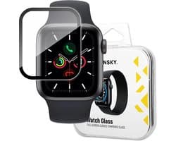 Wozinsky - Horlogeglas - hybride glas voor Apple Watch - 6 - 44mm / Horloge - 5 - 44mm / Horloge - 4 - 44mm / Horloge - SE - 44mm - zwart