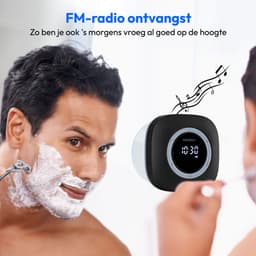 MEDION S66884 Douche radio met Bluetooth (badkamerradio, FM radio, zuignap, LED display, IPX6 waterproof, geïntegreerde oplaadbare batterij, MD43884) zwart — thumbnail 5