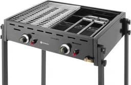 HENDI Roast-Master Pro gasgrill – dubbele branders – zwart – 11,6kW – 790x560x900 mm — thumbnail 1