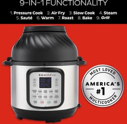Instant Pot Duo Crisp 7,6L multicooker met airfryer - Snelkoken, sauteren, stomen, slow cook, sous vide, warmhouden, air fry, roosteren, bakken, braden en dehydrateren. — thumbnail 9