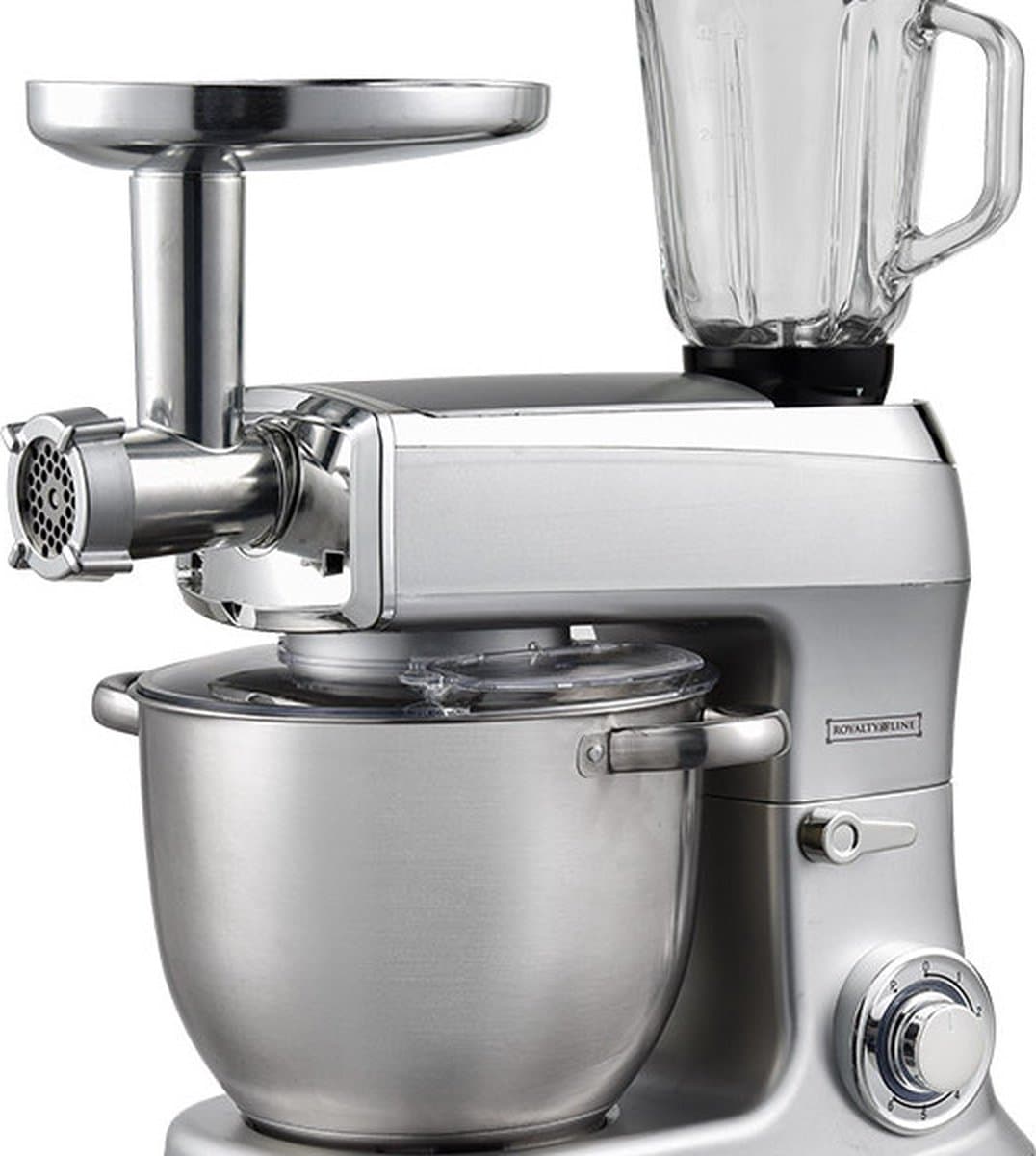 Royalty Line 3-in-1 Keukenmachine 2100 Watt -7.5 Liter- Zilver — afbeelding 1