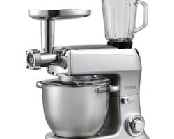 Royalty Line 3-in-1 Keukenmachine 2100 Watt -7.5 Liter- Zilver