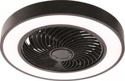 Freelight - Plafondventilator Fiato - Ø 50 cm – zwarte plafondventilator - metalen ventilator – top kwaliteit – incl. remote – speciaal voor lage plafonds – ventilator met LED verlichting - zwart — thumbnail 1